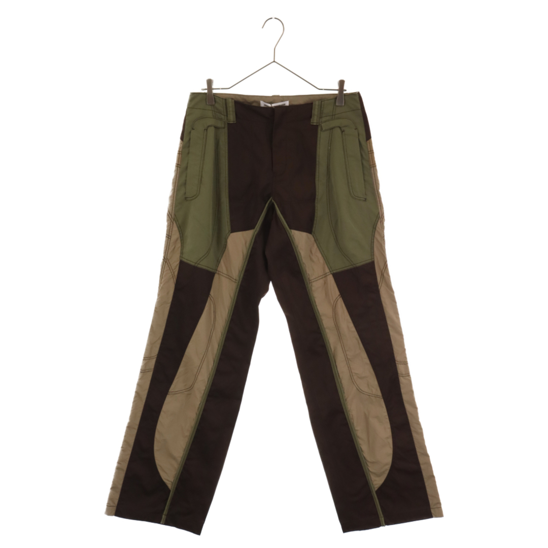 275センチ股下FFFPOSTALSERVICE トリプルエフポスタルサービス paneled pants trousers パネルパンツ トラウザーズ ブラウン/マルチ