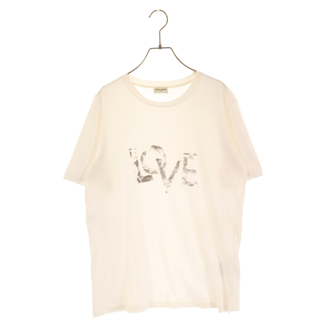 SAINT LAURENT PARIS サンローランパリ 585368 YBKZ2 LOVEプリント 半袖Tシャツ ホワイト | フリマアプリ ラクマ