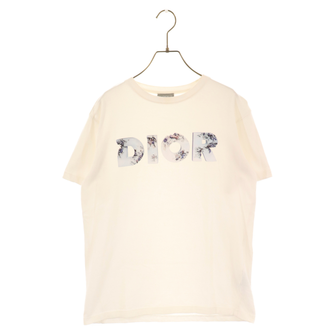 653センチ身幅DIOR ディオール 20SS×Daniel Arsham ダニエルアーシャム ロゴプリント 半袖Tシャツ カットソー ホワイト 023J615B0554