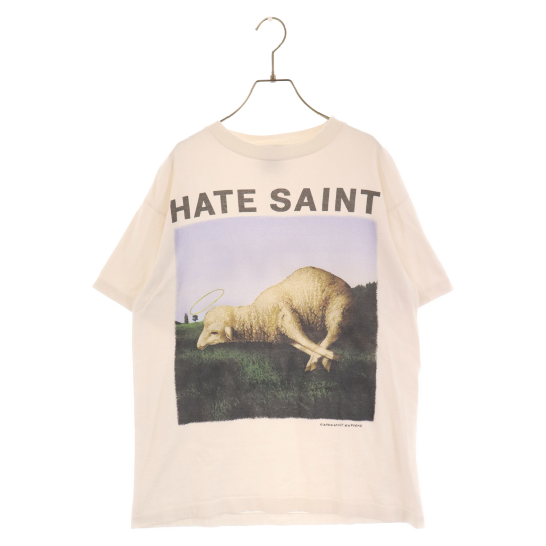 SAINT MICHAEL セントマイケル 22SS TEE SHEEP WHITE SM-S22-0000-008 シープ 半袖Tシャツ ホワイト ヴィンテージ加工