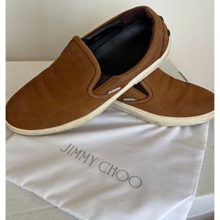 美品◆JIMMY CHOO ジミーチュウ BELGRAVI レザー ハイカットスニーカー/シューズ マルチカラー 41 イタリア製 メンズ 箱・保存袋付き