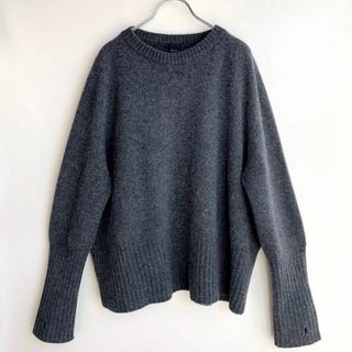 スピックアンドスパン(Spick & Span)の美品✨完売品✨スピックアンドスパン　22AW ゆったりウールニット　濃いグレー(ニット/セーター)