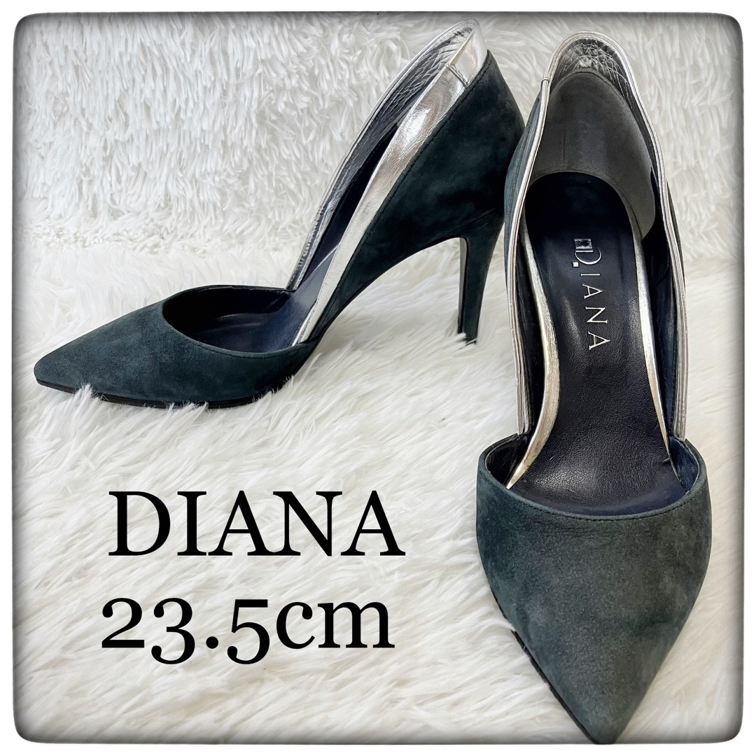 DIANA(ダイアナ)のDIANA ダイアナ ポインテッドトゥスエードパンプス size23.5cm レディースの靴/シューズ(ハイヒール/パンプス)の商品写真