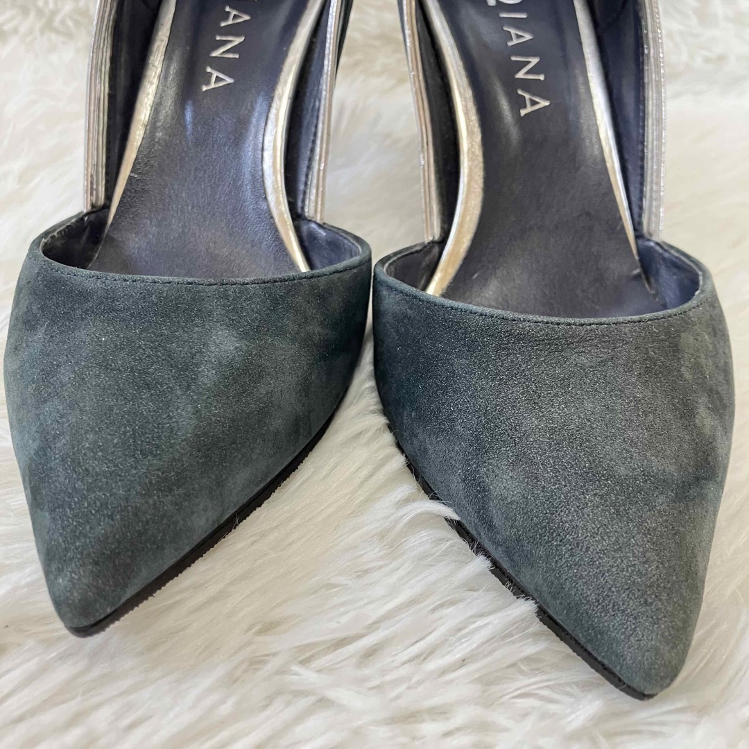 DIANA(ダイアナ)のDIANA ダイアナ ポインテッドトゥスエードパンプス size23.5cm レディースの靴/シューズ(ハイヒール/パンプス)の商品写真