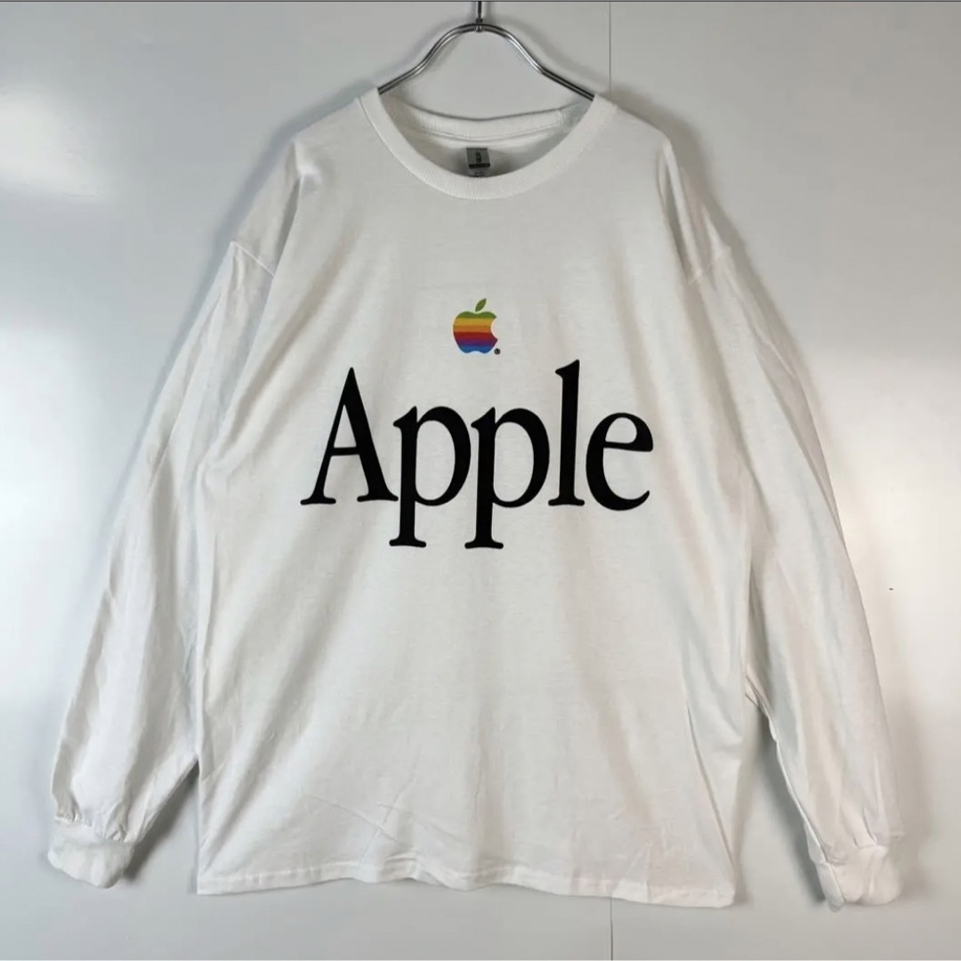 ギルダン色アップル ロン Tシャツ APPLE ホワイト 白 トラビススコット 野村訓市