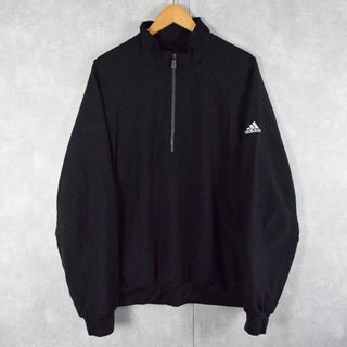 アディダス(adidas)の【adidas】 ハーフジップ プルオーバージャケット L BLACK(ジャージ)