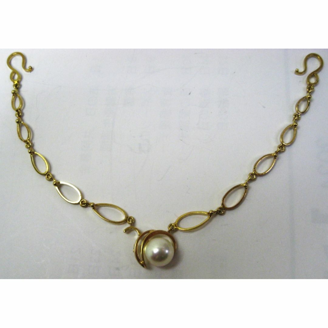 K18 18金 羽織ひも パール 7ミリ付 真珠 アコヤ真珠 羽織紐 14cm | フリマアプリ ラクマ
