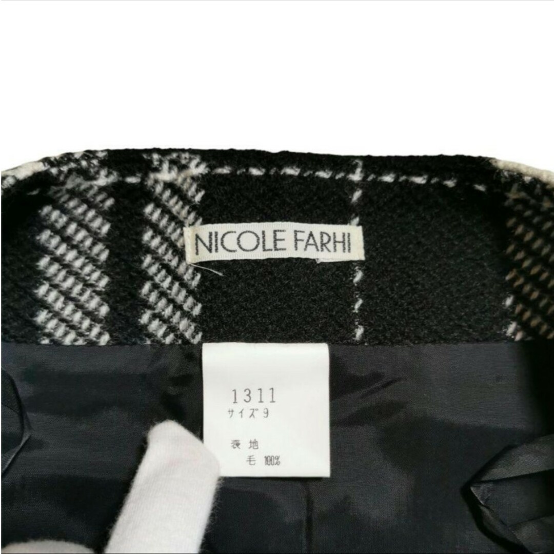 Nicole Farhi(ニコルファーリ)のNICOLE FARHI ニコルファーリ スカート ウール  9号 ブラッ レディースのスカート(ひざ丈スカート)の商品写真