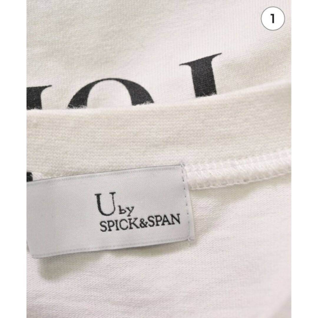 U by SPICK&SPAN(ユーバイスピックアンドスパン)のU BY Spick & Span Tシャツ・カットソー -(M位) 白 【古着】【中古】 レディースのトップス(カットソー(半袖/袖なし))の商品写真