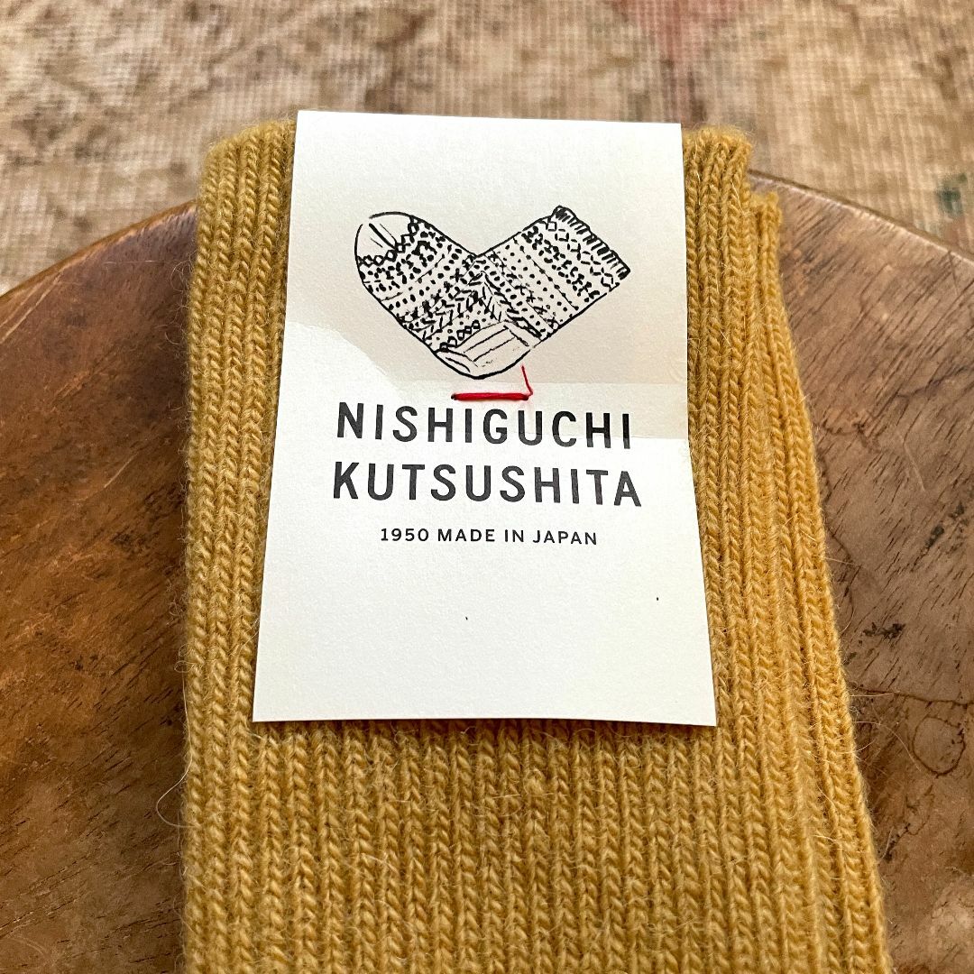 NISHIGUCHI KUTSUSHITAアルパカレッグウォーマーアップルソーダ