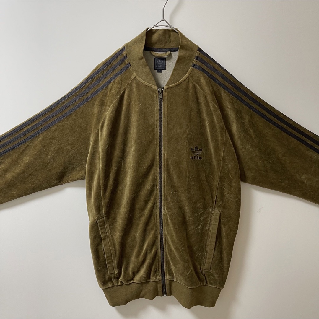 adidas - 2XL美品ベロア】アディダス刺繍トラックジャケット古着 adidas - 2XL美品ベロア】アディダス刺繍トラックジャケット古着