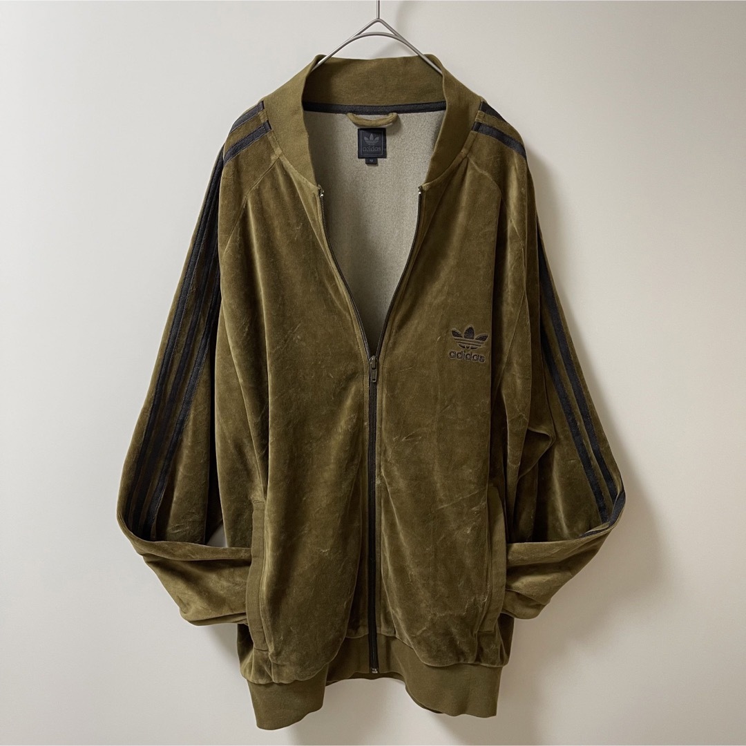 adidas - 2XL美品ベロア】アディダス刺繍トラックジャケット古着 adidas - 2XL美品ベロア】アディダス刺繍トラックジャケット古着