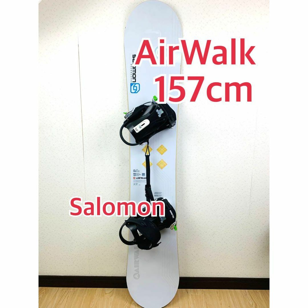 AIRWALK スノボ 板 157cm SALOMON バインディング セット-