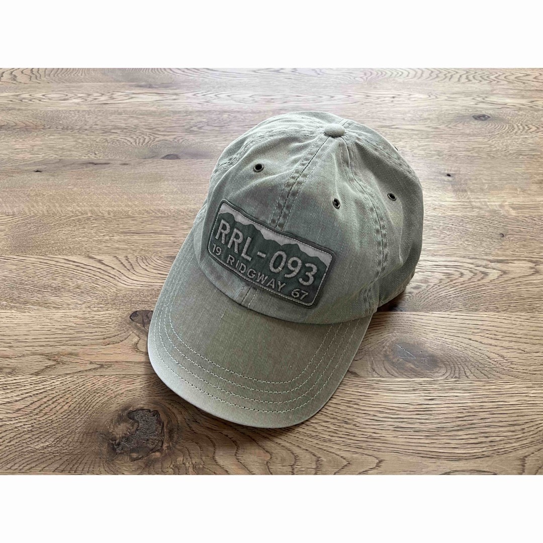 RRL ダブルアールエル トラッカー キャップ グリーン レザー ベルト 帽子-