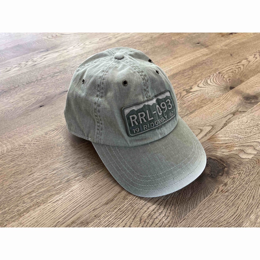 RRL ダブルアールエル トラッカー キャップ グリーン レザー ベルト 帽子-