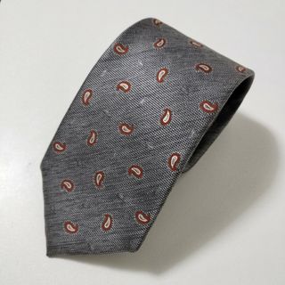 エルメネジルドゼニア(Ermenegildo Zegna)のエルメネジルド ゼニア ペイズリータイ ネクタイ グレー系 Italy製 美品(ネクタイ)