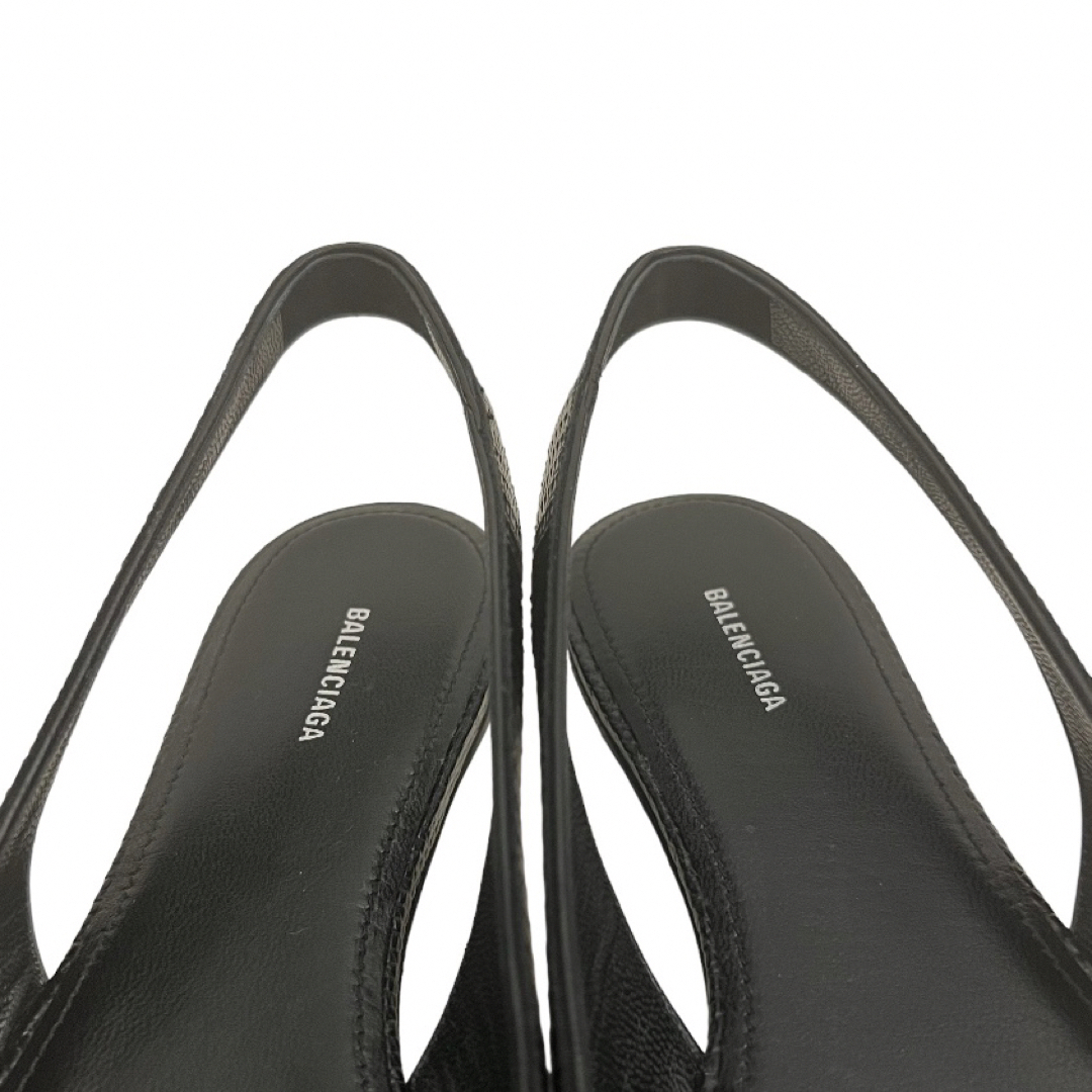 Balenciaga(バレンシアガ)のバレンシガ　SLING BBロゴ パンプス レザー ブラック リザード型押し レディースの靴/シューズ(ハイヒール/パンプス)の商品写真