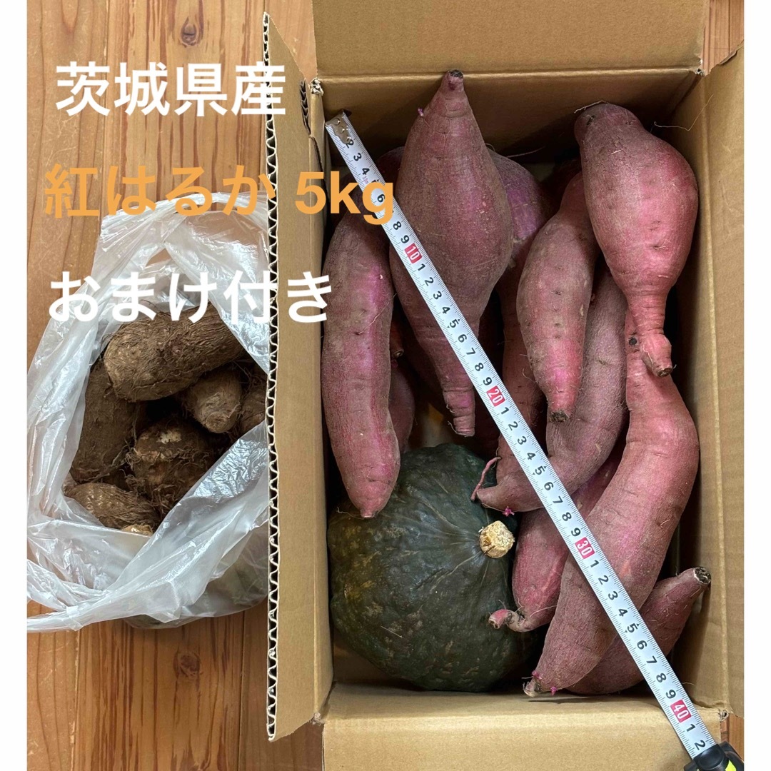 茨城県産 紅はるか 5kg + 里芋 + カボチャ 食品/飲料/酒の食品(野菜)の商品写真