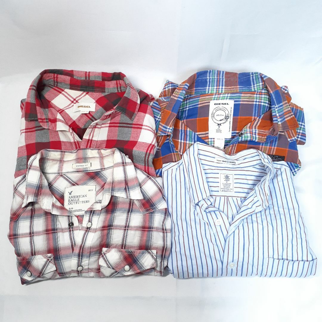 DIESEL(ディーゼル)のディーゼル ギャンバート アメリカンイーグル ネルシャツ シャツ 4枚セット メンズのトップス(シャツ)の商品写真