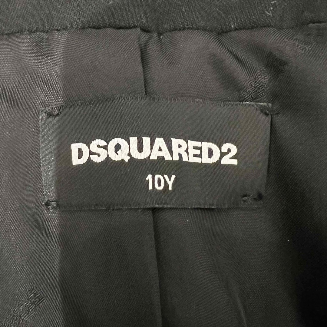 DSQUARED2(ディースクエアード)のディースクエアード　ロゴテープ　ジャケット　ブラック　キッズ　10Y キッズ/ベビー/マタニティのキッズ服男の子用(90cm~)(ジャケット/上着)の商品写真