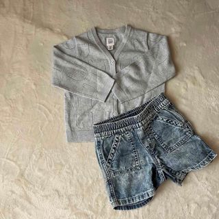 ベビーギャップ(babyGAP)の【 baby gap 】18-24m カーディガン＆ショートパンツ(カーディガン/ボレロ)