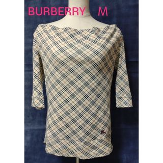 バーバリーブルーレーベル(BURBERRY BLUE LABEL)のバーバリー 長袖トップス ノバチェック 38(カットソー(長袖/七分))