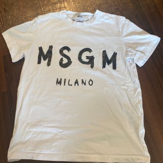 新品　MSGM メンズ　ロゴTシャツ　ホワイト　半袖　M 白　エムエスジーエム