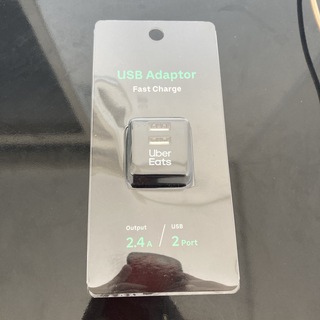 USB Adapter 2port 非売品UberEats(バッテリー/充電器)