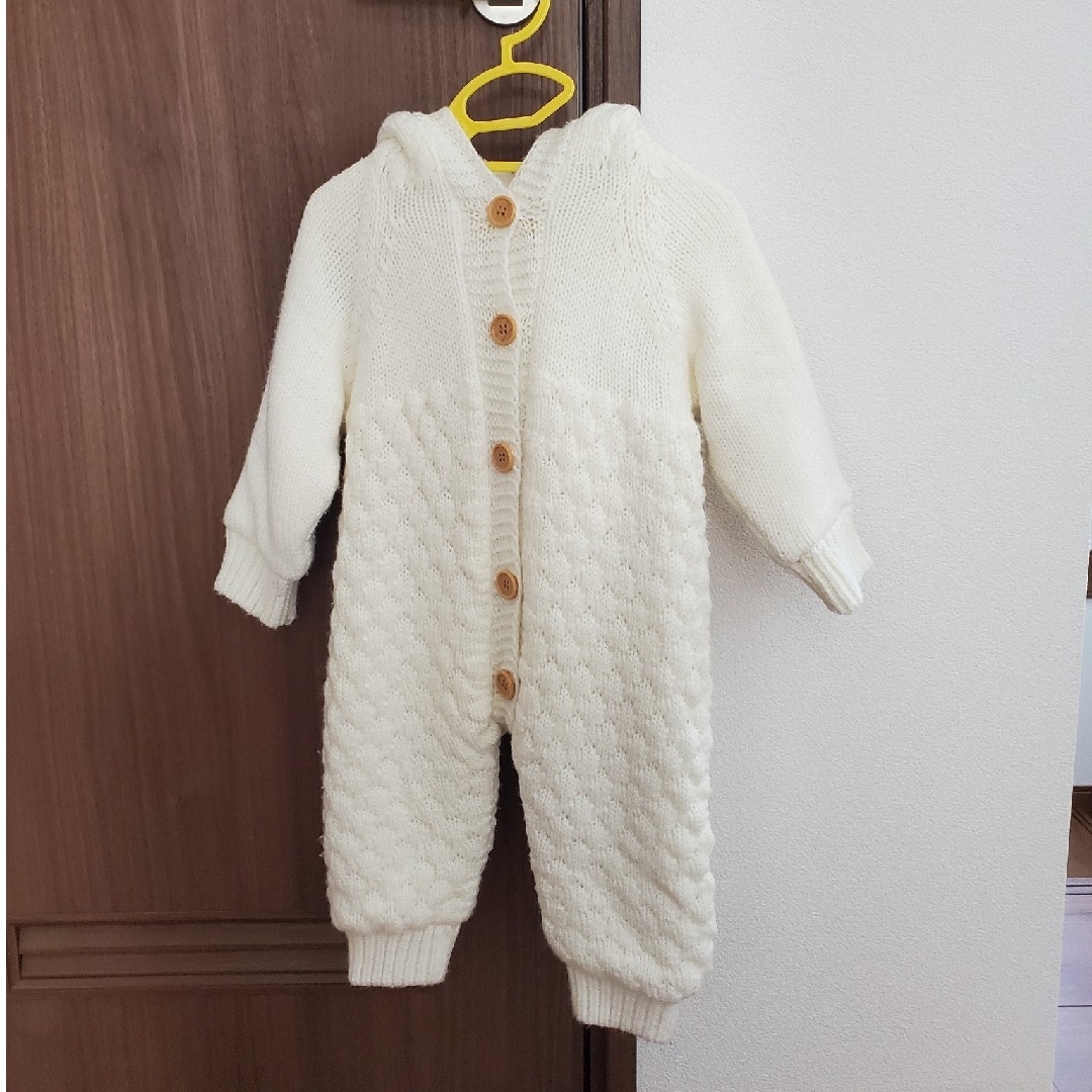 くまさんロンパース　サイズ73 キッズ/ベビー/マタニティのベビー服(~85cm)(カバーオール)の商品写真