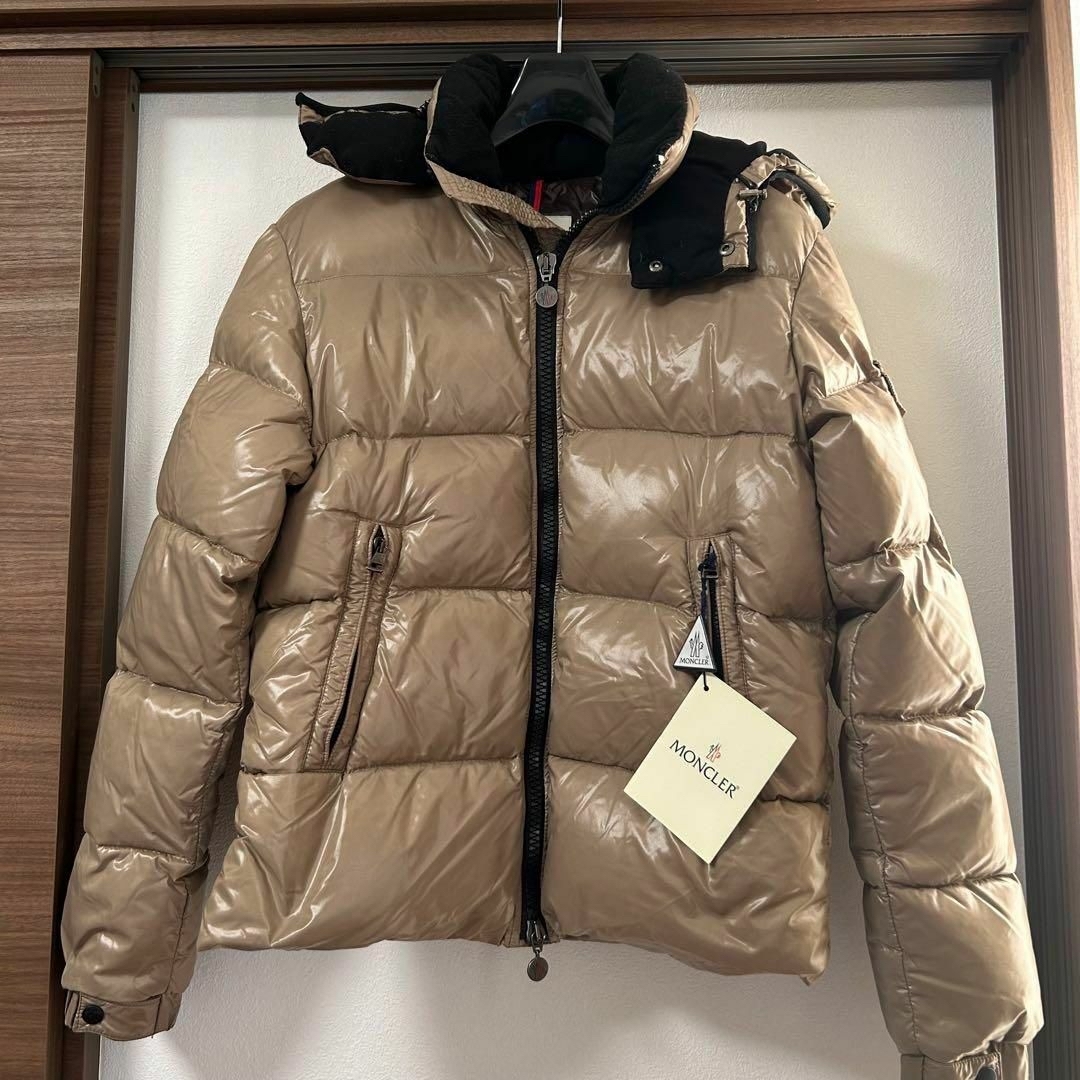 メンズMONCLER モンクレール ダウジャケット シャイニー ブラウン Mサイズ