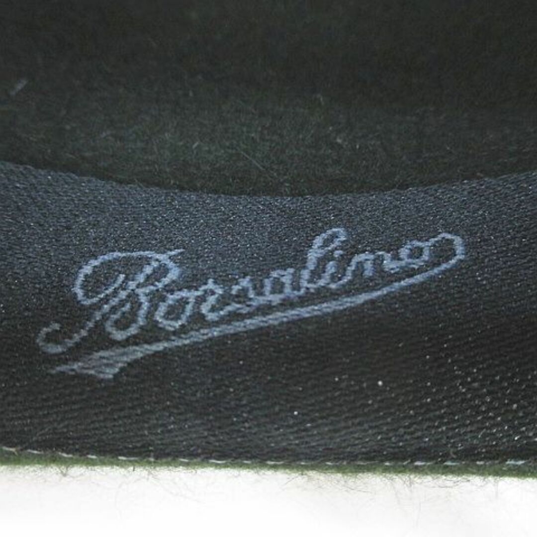 Borsalino(ボルサリーノ)のボルサリーノ ハット 帽子 56 緑系 グリーン イタリア製 刺繍 ロゴ 文字 メンズの帽子(その他)の商品写真