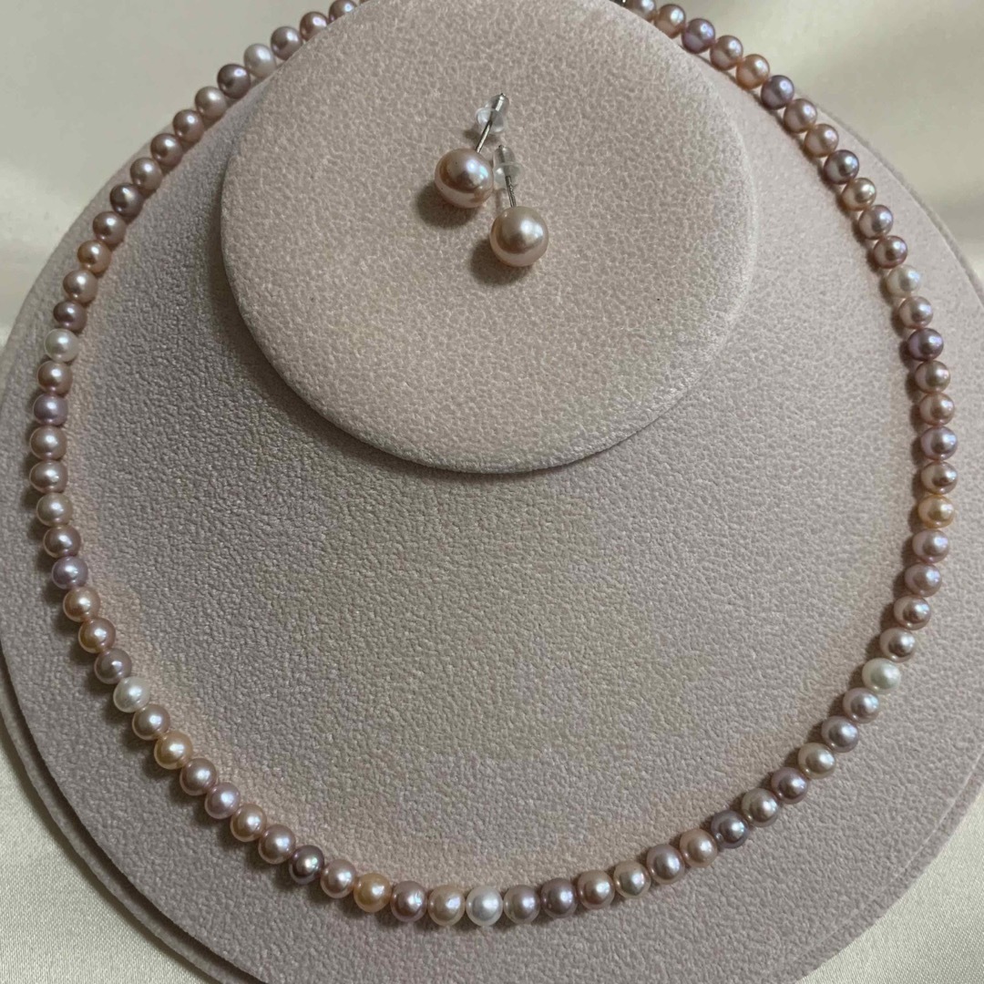 アクセサリー【高品質】天然 ベビーパール パールネックレス 淡水真珠 本真珠 ピアスセット