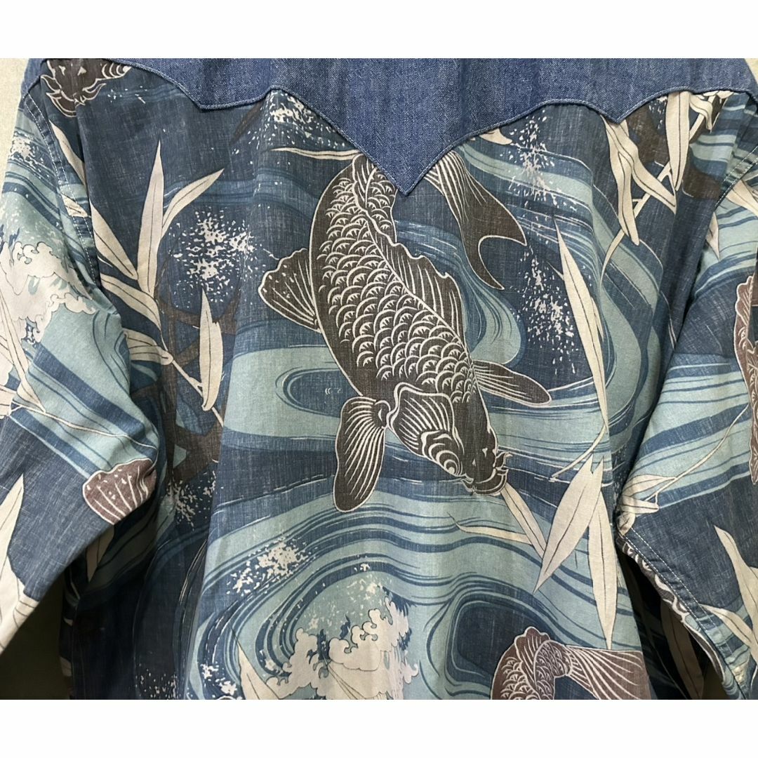サンサーフ 鯉柄 ブルー サイズＬ 未使用品