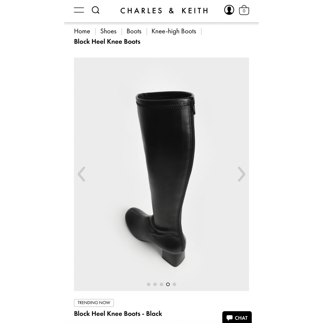 Charles and Keith(チャールズアンドキース)の新品 CHARLES & KEITH ニーブーツ 24〜24.5cm レディースの靴/シューズ(ブーツ)の商品写真