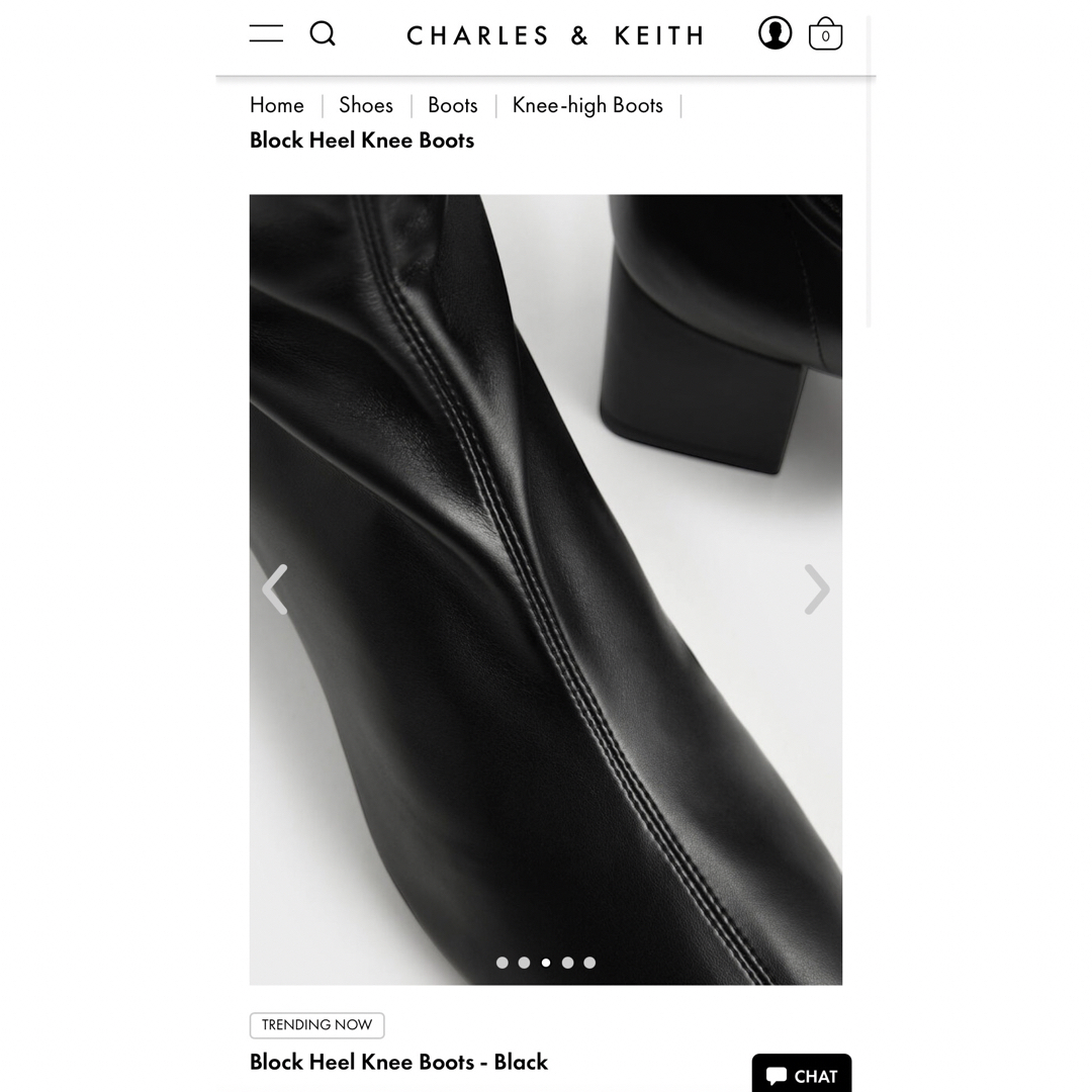 Charles and Keith(チャールズアンドキース)の新品 CHARLES & KEITH ニーブーツ 24〜24.5cm レディースの靴/シューズ(ブーツ)の商品写真