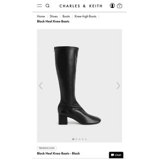 チャールズアンドキース(Charles and Keith)の新品 CHARLES & KEITH ニーブーツ 24〜24.5cm(ブーツ)