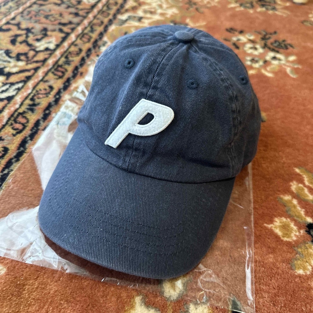 【希少】palace 革ベルト パレス cap 『Pロゴ』キャップ ネイビーパレススケートボード