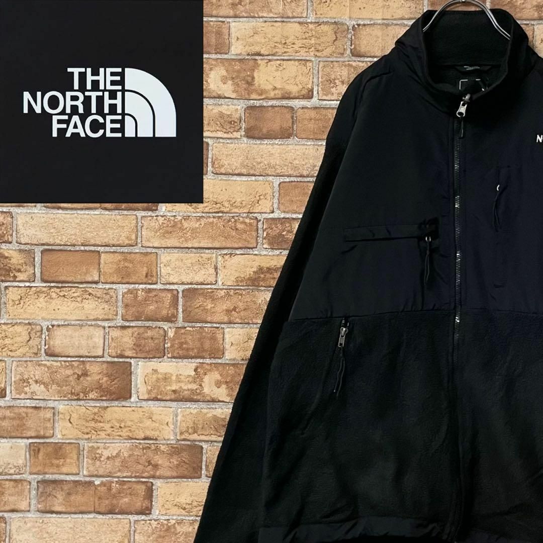 THE NORTH FACE - ノースフェイス フリースジャケット 刺繍ロゴ 黒 ...