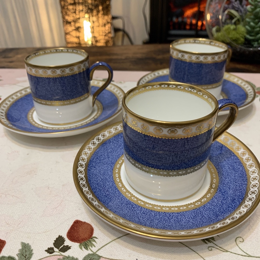 WEDGWOOD ユーランダーパウダーブルー。3点セット。