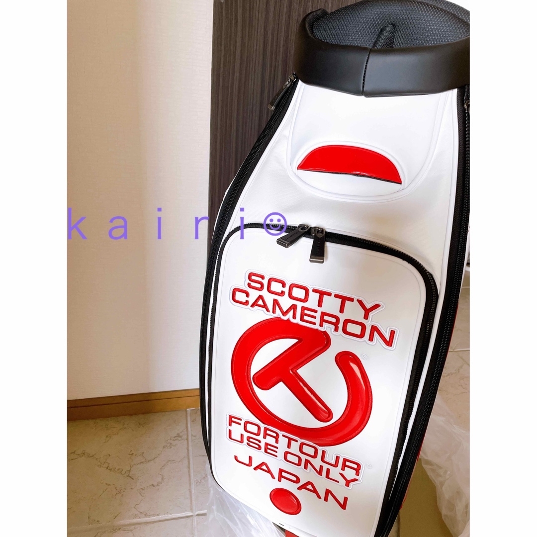 Scotty Cameron(スコッティキャメロン)のサイン入り　Japan tour限定キャディバッグ　ホワイト　 スポーツ/アウトドアのゴルフ(バッグ)の商品写真