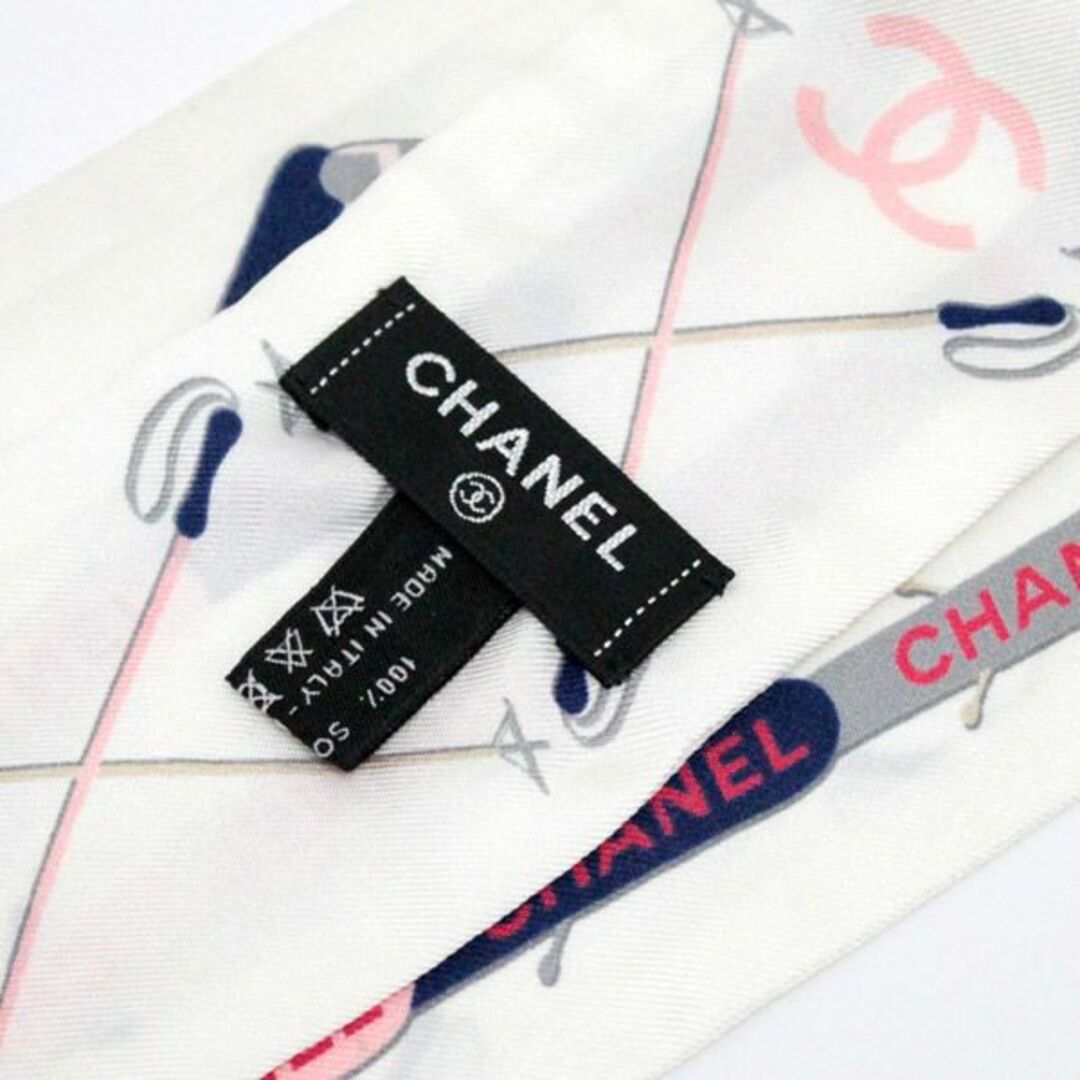 シャネル CHANEL ツイリー スカーフ スキー柄 シルク100％【62836】ファッション小物