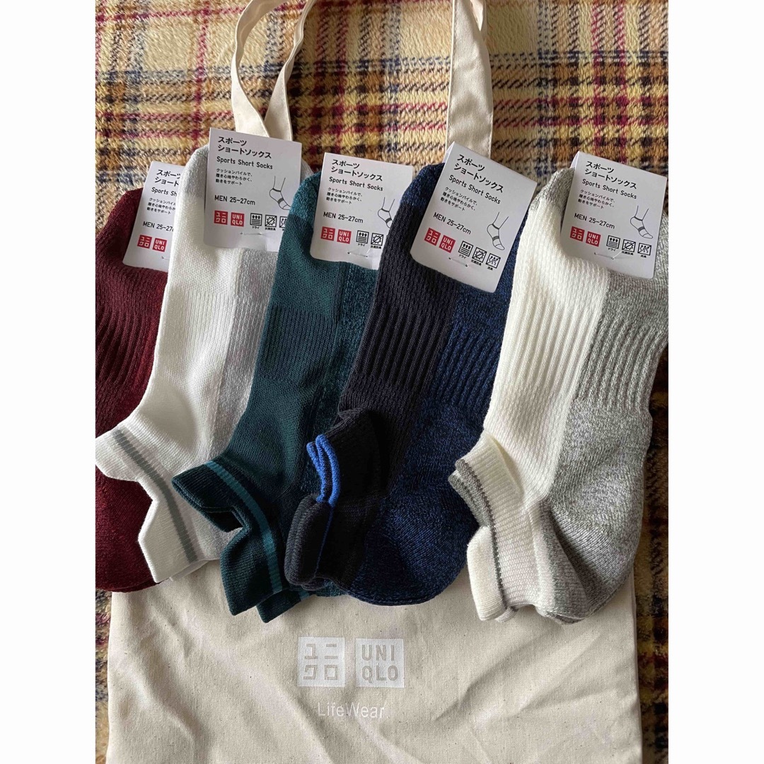 UNIQLO(ユニクロ)の【新品】ユニクロMENショートソックス5足組 メンズのレッグウェア(ソックス)の商品写真