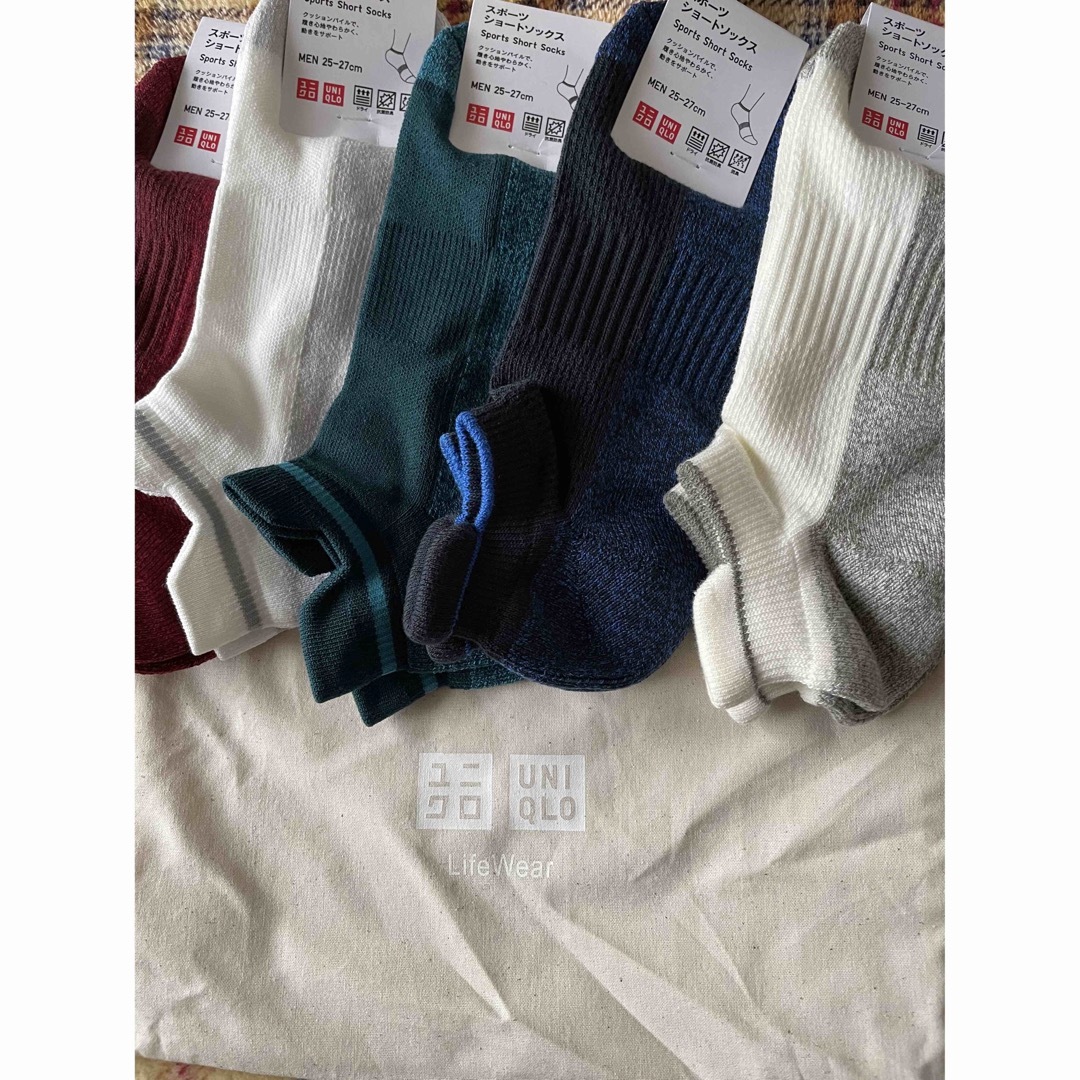 UNIQLO(ユニクロ)の【新品】ユニクロMENショートソックス5足組 メンズのレッグウェア(ソックス)の商品写真