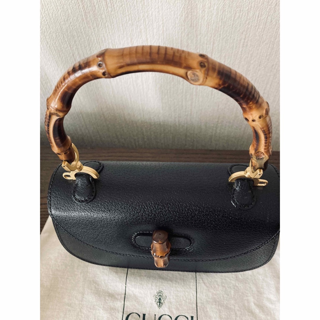 Gucci - GUCCI グッチ バンブー 2wayショルダーハンドバッグ 黒の通販
