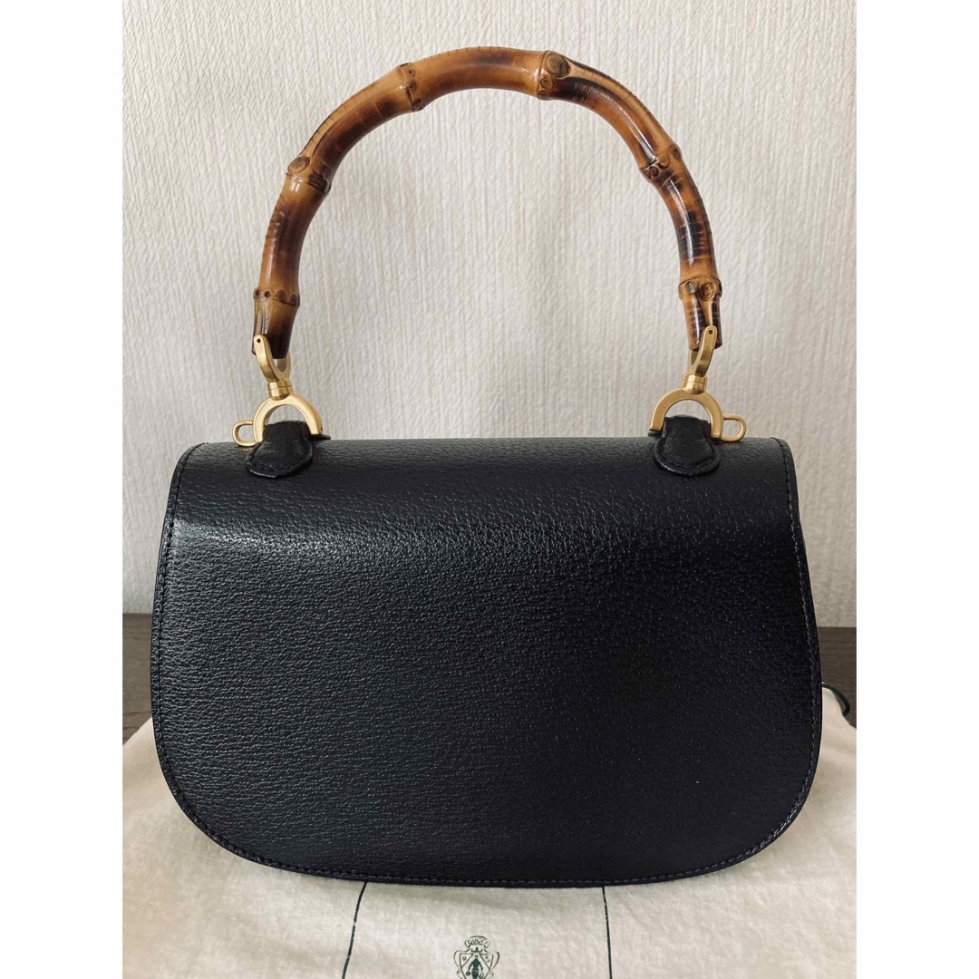 Gucci - GUCCI グッチ バンブー 2wayショルダーハンドバッグ 黒の通販