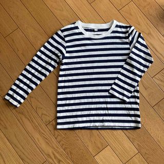 ムジルシリョウヒン(MUJI (無印良品))の120サイズ　ボーダーロンT 無印(Tシャツ/カットソー)