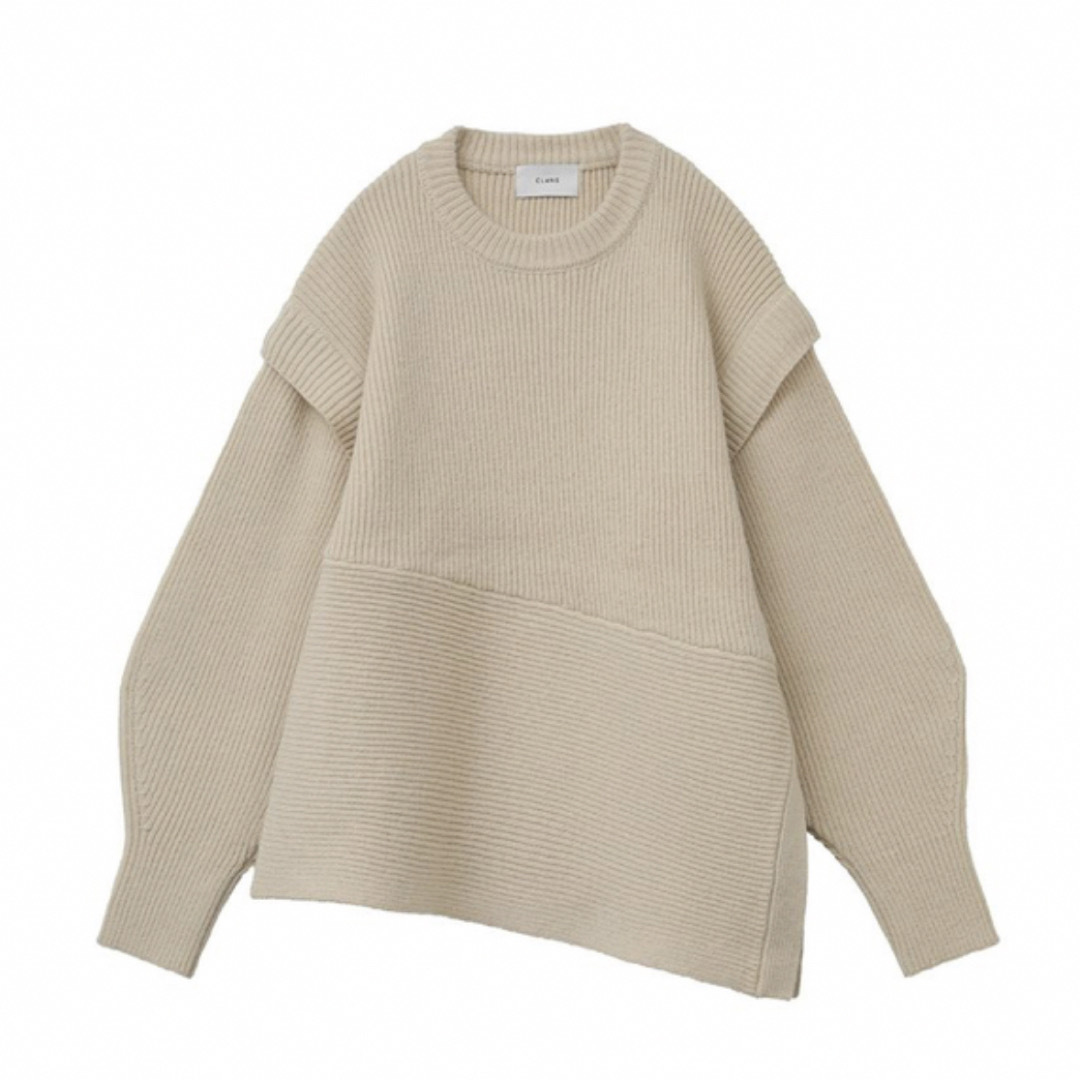 CLANE(クラネ)のCLANE 2WAY SLANT KNIT TOPS ニット レディースのトップス(ニット/セーター)の商品写真