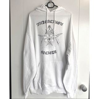 バレンシアガ 21SS 659403 TKVB6 デストロイ加工ロゴミディアムフリースパーカー メンズ S