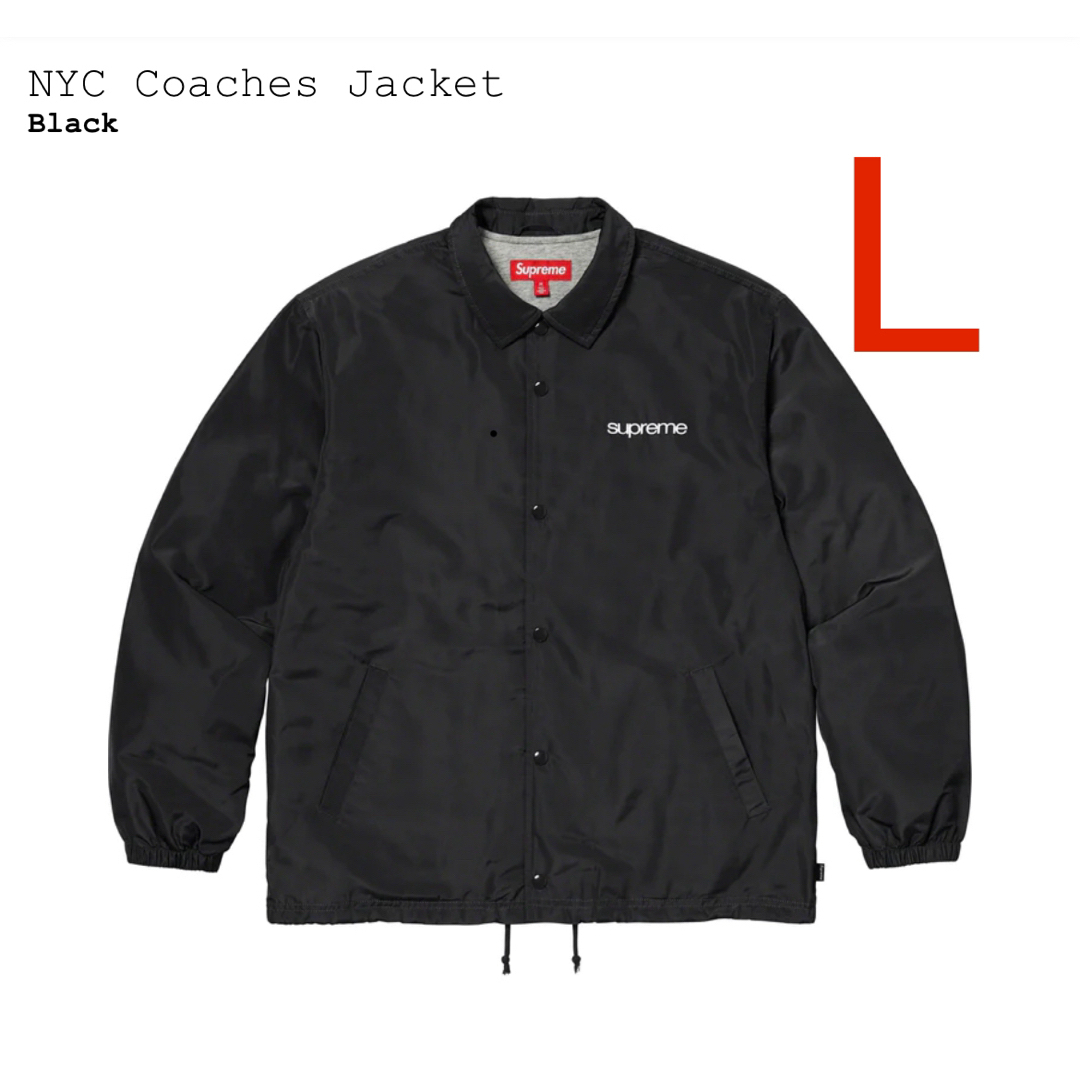 Supreme NYC Coaches Jacket Black Lコーチジャケット