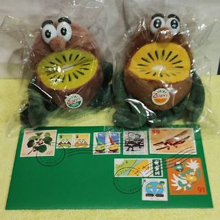 ゼスプリ　キウイブラザーズ　ぬいぐるみ　大サイズ　グリーン Zespri 非売品